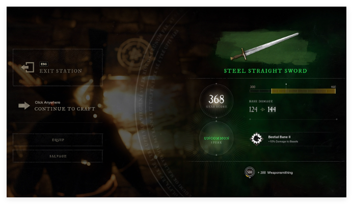 New World crafting recipes